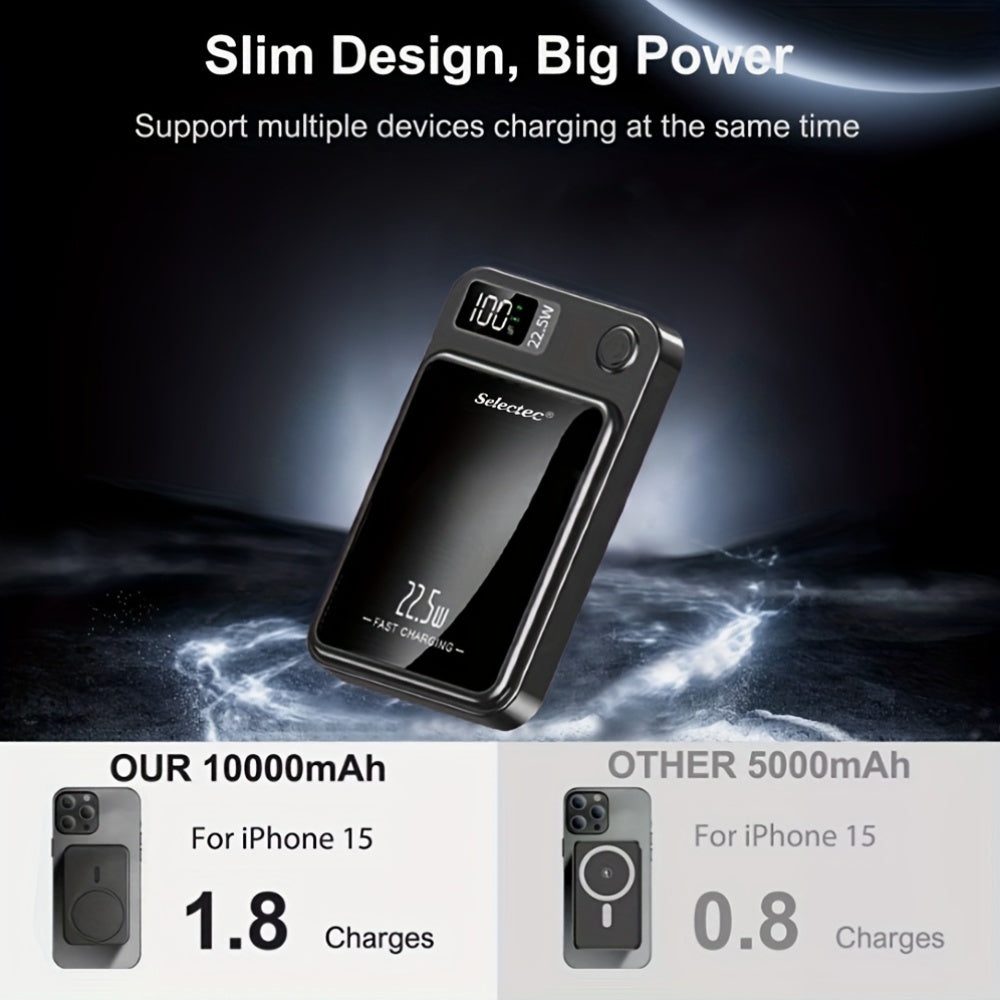 Tragbare magnetische 10000 mAh Schnelllade-Powerbank